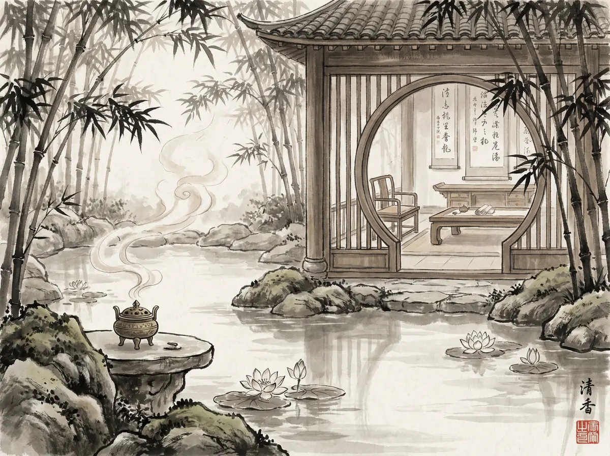 无限赌场水墨养生阁温泉池与竹林环绕的东方水疗中心